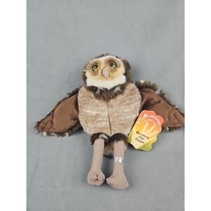 Burrow Owl‎ Furry Folk Hand Puppet Folkmanis White Brown Soft Plush Toy Bird